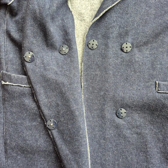 Puella Denim Look Knit Jacket Blazer Coat S/M - Picture 6 of 14
